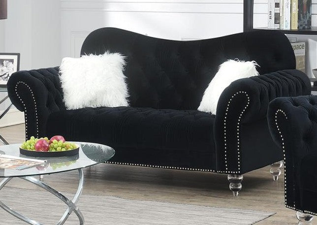 Capella Black Loveseat Living Room Collection