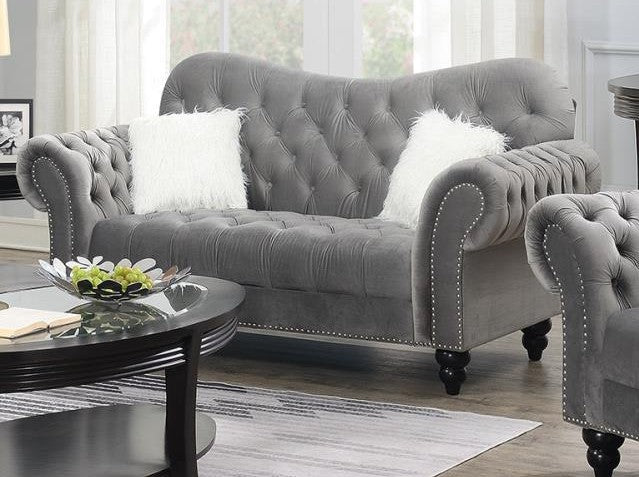 Capella Gray Loveseat Living Room Collection