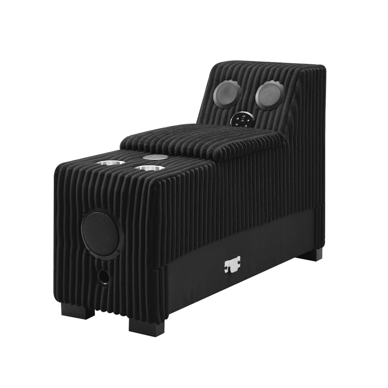 Bowie Ebony Black Living Room Sectional Collection