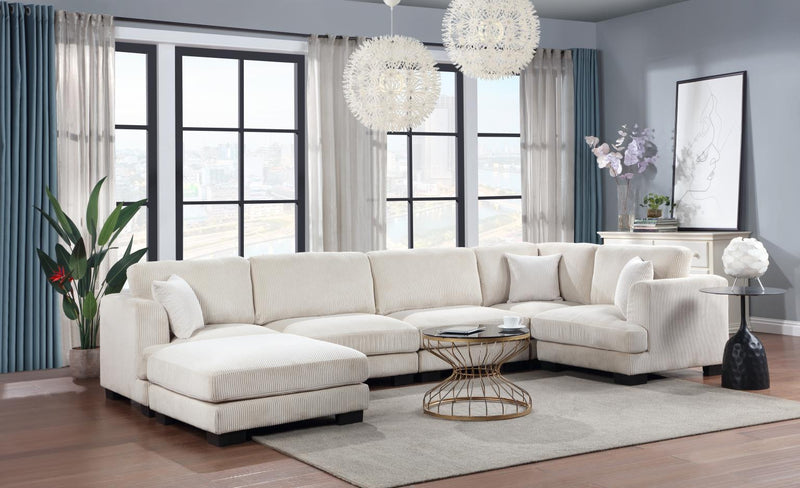 Bellagio Ivory Sectional Living Room Collection