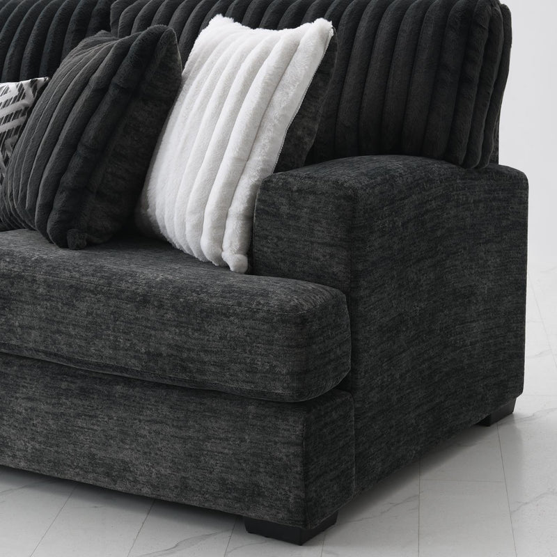 Doyline Charcoal Gray Sectional Living Room Collection