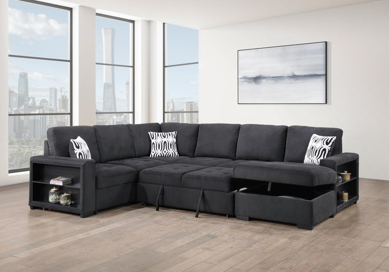 Gregale Black Sectional Living Room Collection