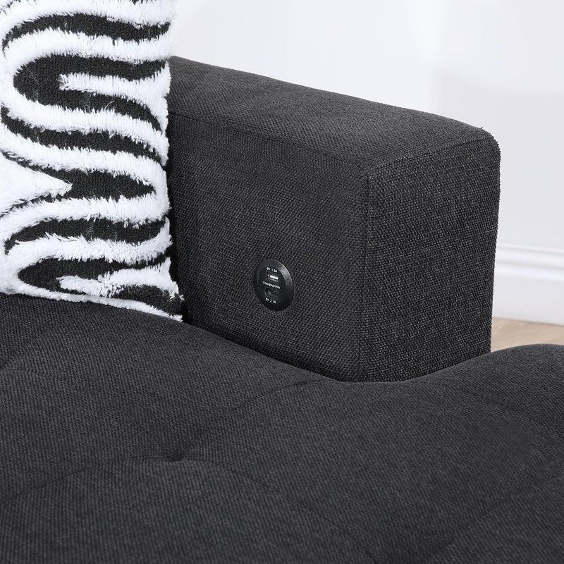 Gregale Black Sectional Living Room Collection