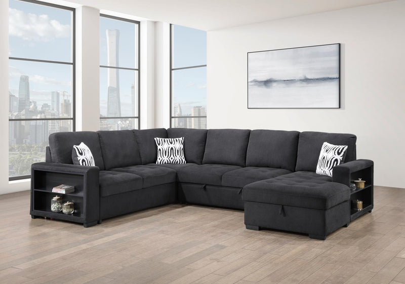 Gregale Black Sectional Living Room Collection