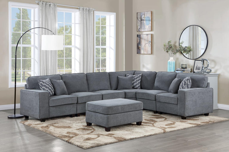 Ayrshire Gray Sectional Living Room Collection