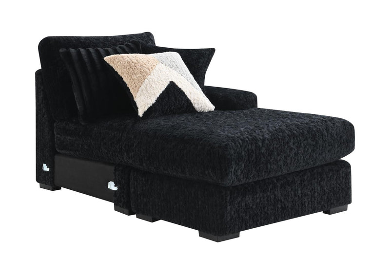 Jesse Black Sectional Living Room Collection