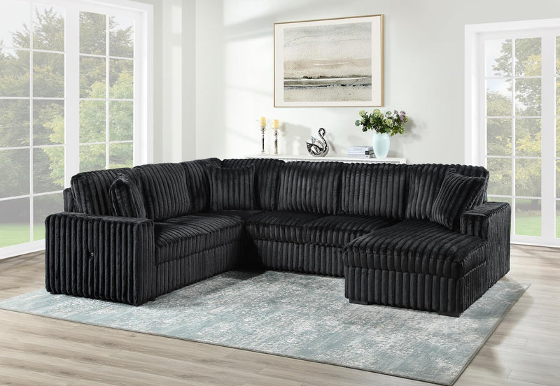 Granada Black Sectional Living Room Collection