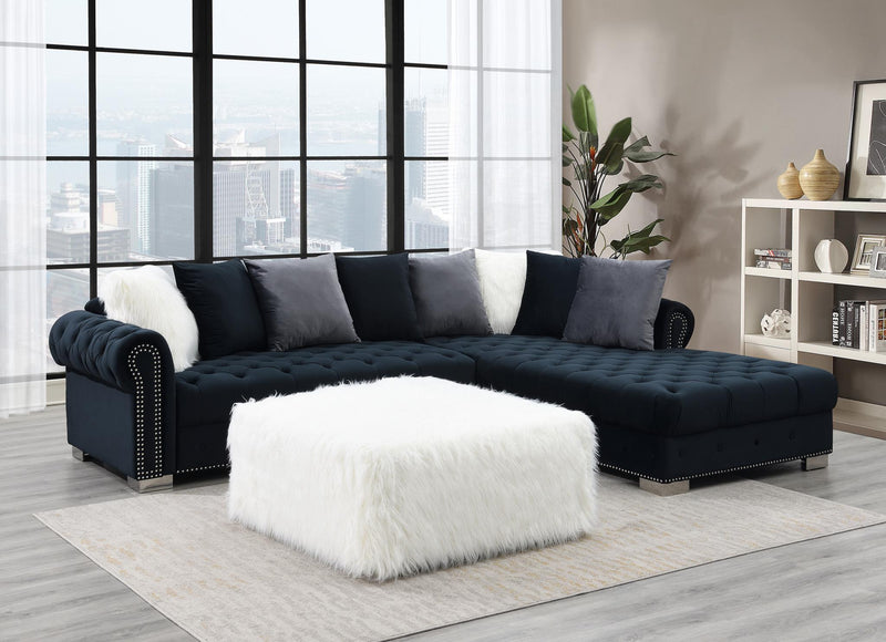Helena Black Sectional Living Room Collection