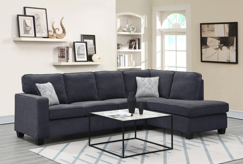 Gabriella Charcoal Gray Sectional Living Room Collection