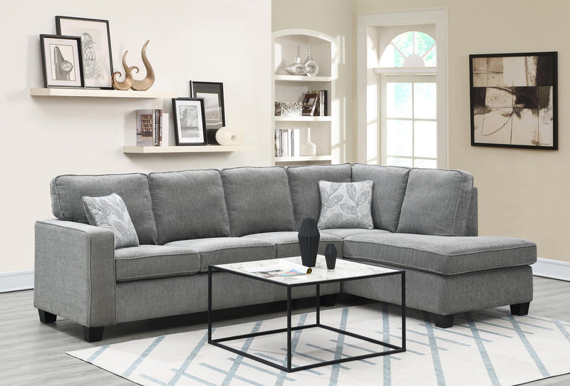 Gabriella Light Gray Sectional Living Room Collection