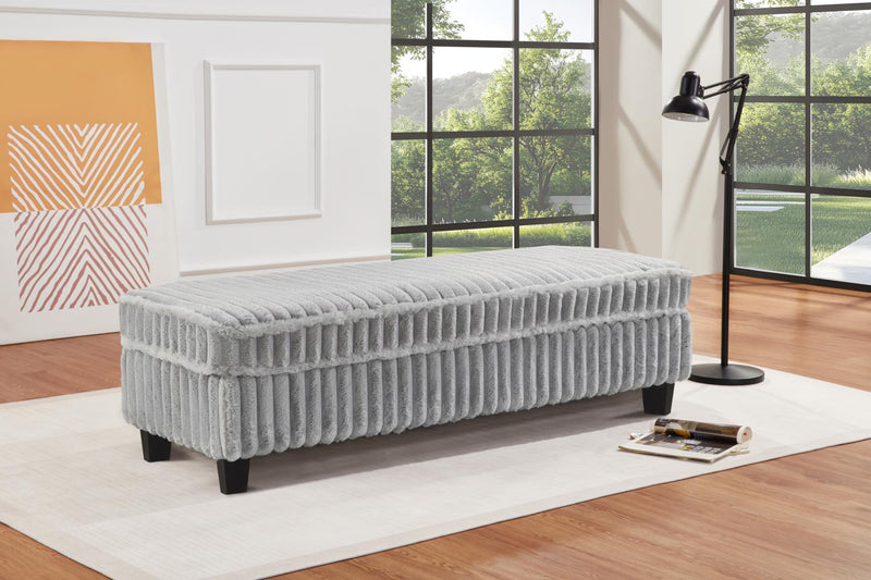 Elvira Gray Corduroy Sectional Living Room Collection