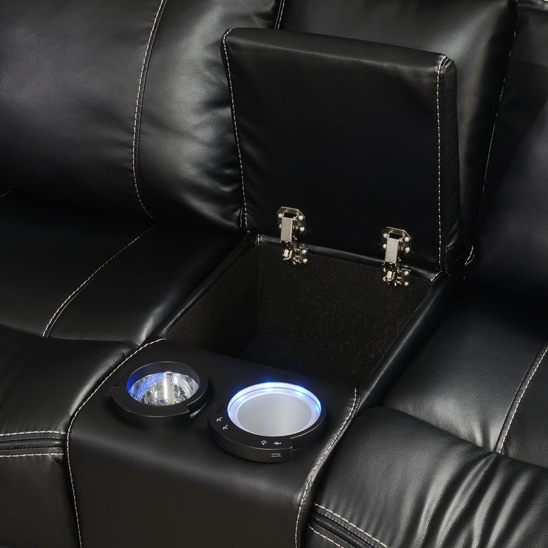 Henry Black 3 Pc Power Reclining Sectional