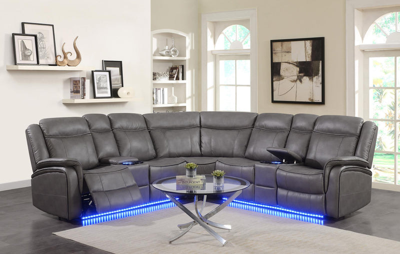 Henry Gray 3 Pc Power Reclining Sectional