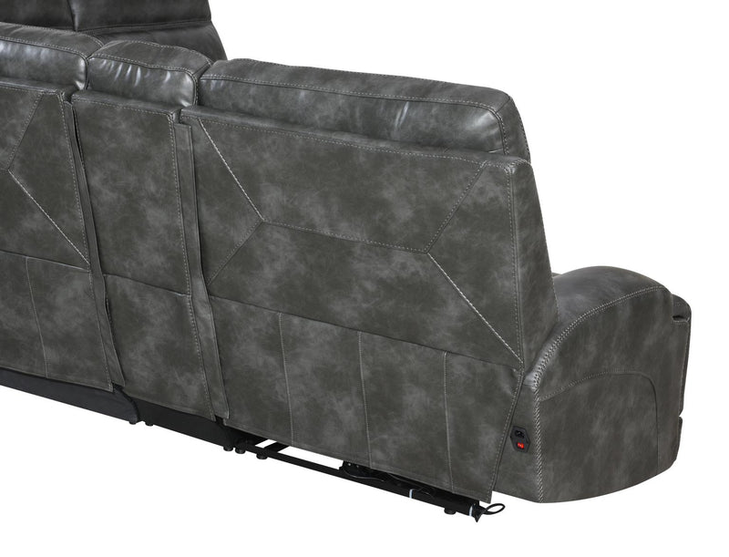 Elmer Charcoal Gray 6 PC Power Reclining Sectional
