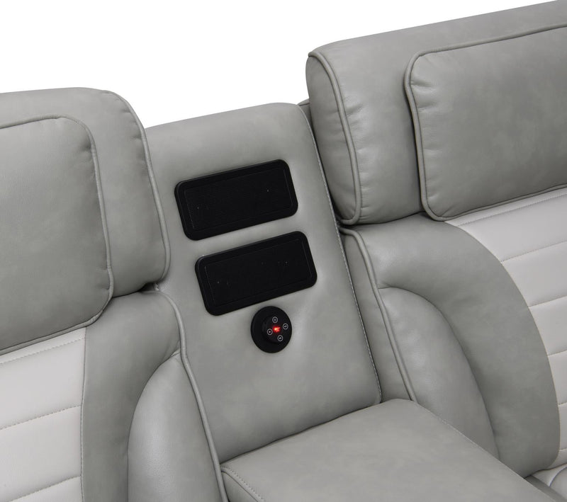 Dawn Two Tone Gray Power Reclining Sectional