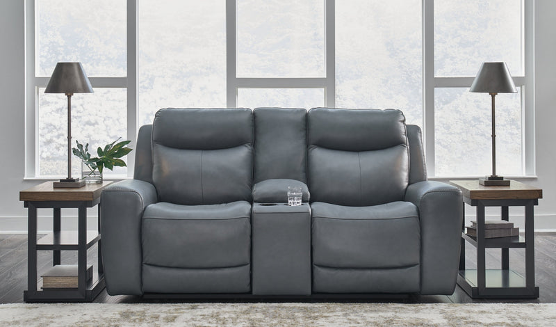 Mindanao Power Reclining Loveseat/Console/Adjustable Headrest