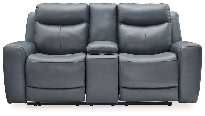 Mindanao Power Reclining Loveseat/Console/Adjustable Headrest