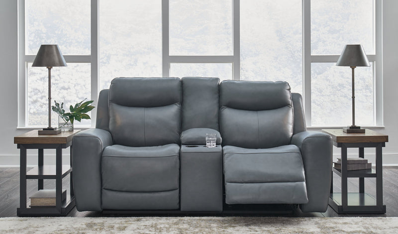 Mindanao Power Reclining Loveseat/Console/Adjustable Headrest
