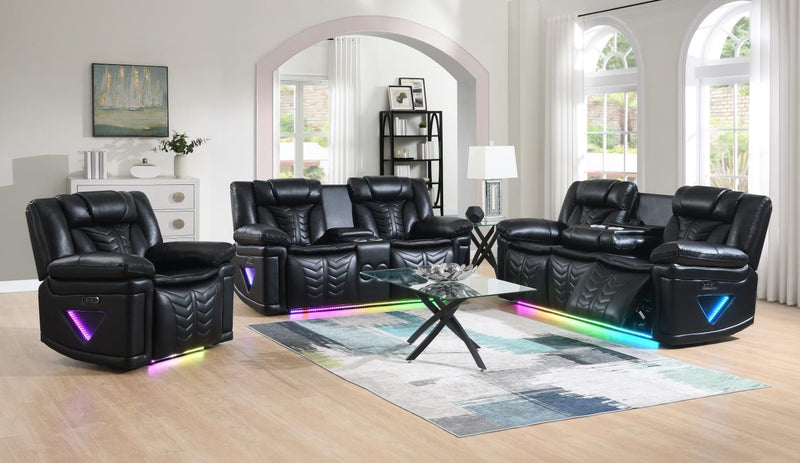 Nala Black Loveseat Living Room Collection