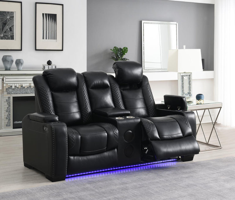 Hunnley Black Motion Living Room Collection