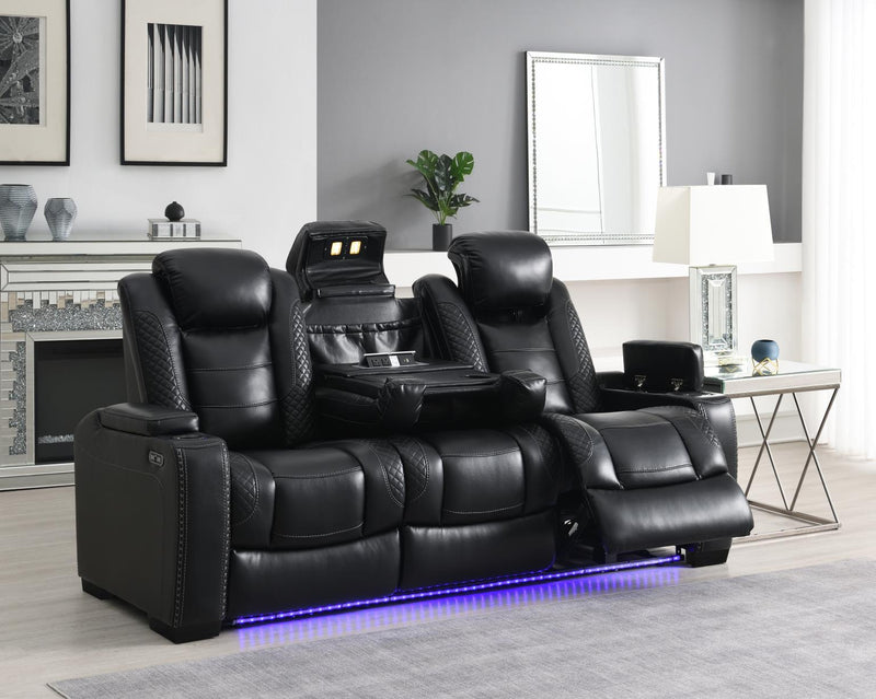 Hunnley Black Motion Living Room Collection