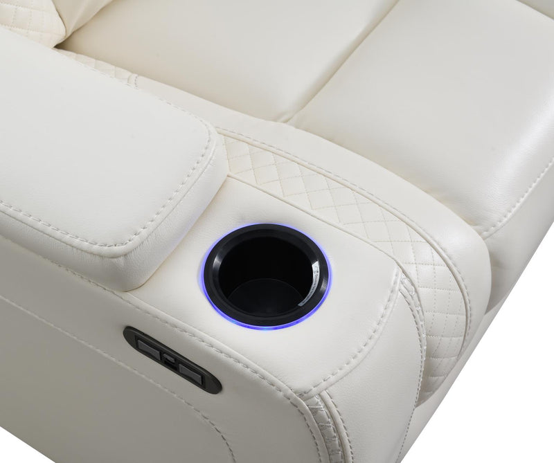 Hunnley White Motion Living Room Collection