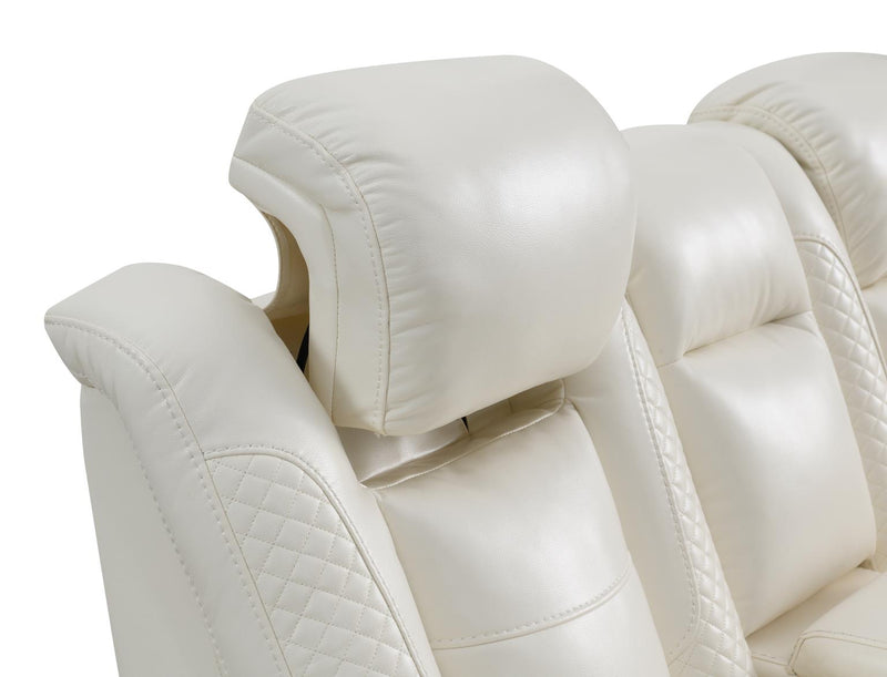 Hunnley White Motion Living Room Collection
