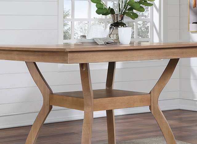 Upminster Natural Tone Counter Height Square Table