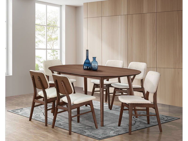Uzwil Walnut 5 Piece Dining Set