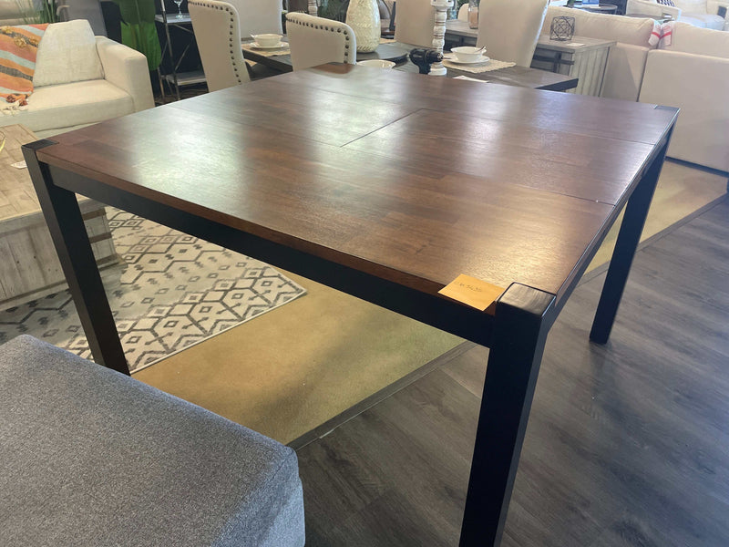 Valdor Dark Oak & Espresso Counter Height Table w/ Leaf