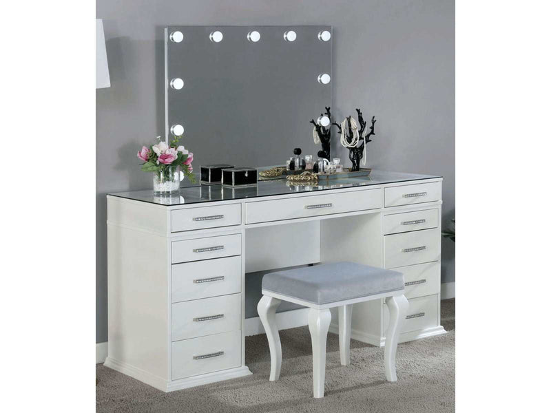 Valentina Luminous White Vanity
