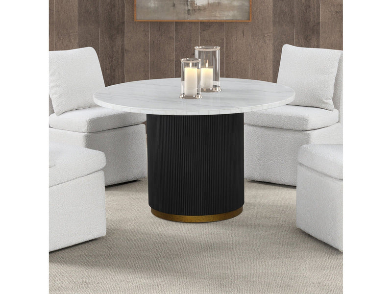 Varde Black/White Dining Table