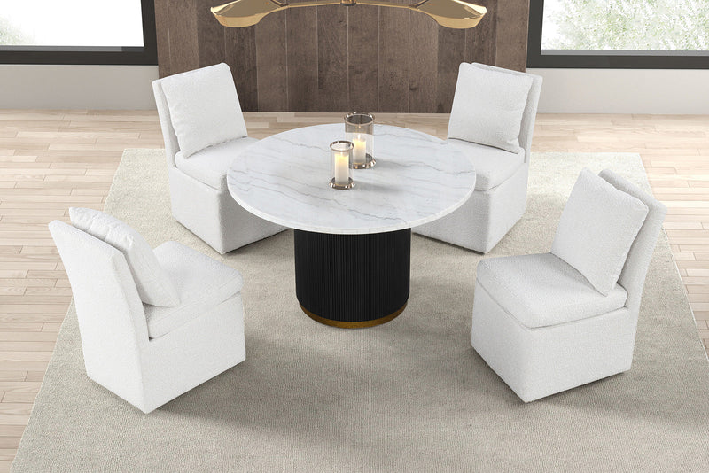 Varde Black/White Dining Table