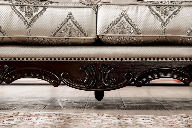 Veracruz Dark Cherry/Beige Sofa & Loveseat