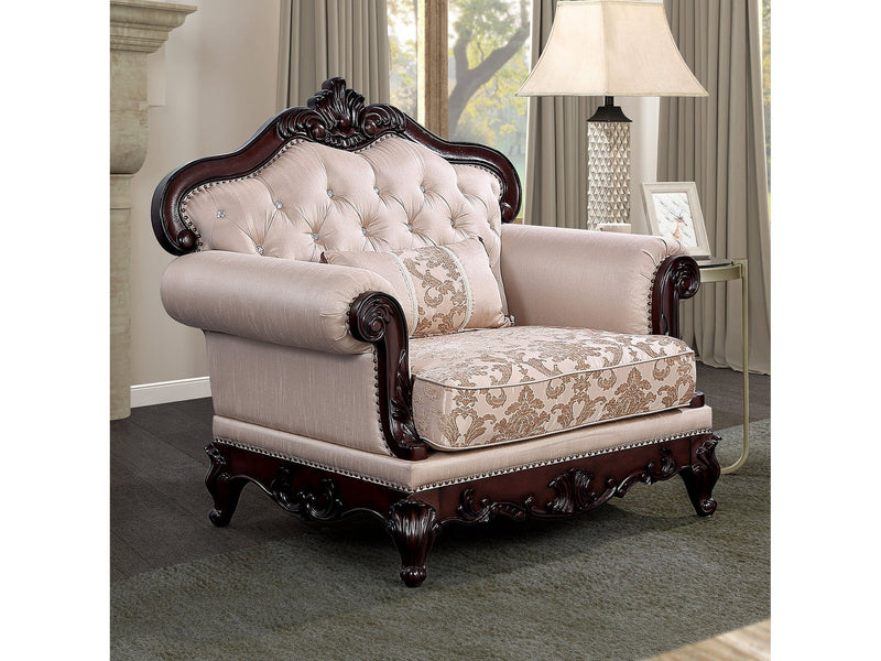 Veracruz Dark Cherry/Light Brown Chair