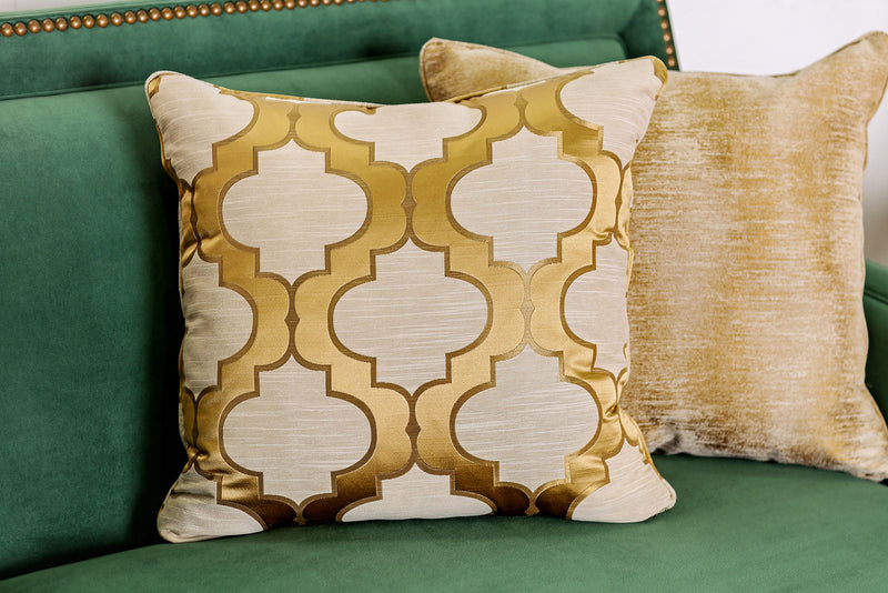 Verdante Emerald Green/Gold Sofa & Loveseat