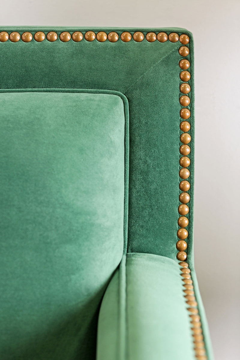 Verdante Emerald Green/Gold Sofa & Loveseat