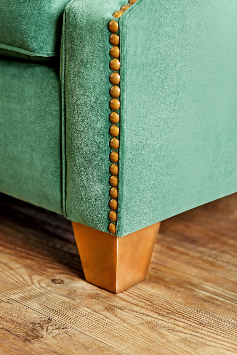 Verdante Emerald Green/Gold Sofa