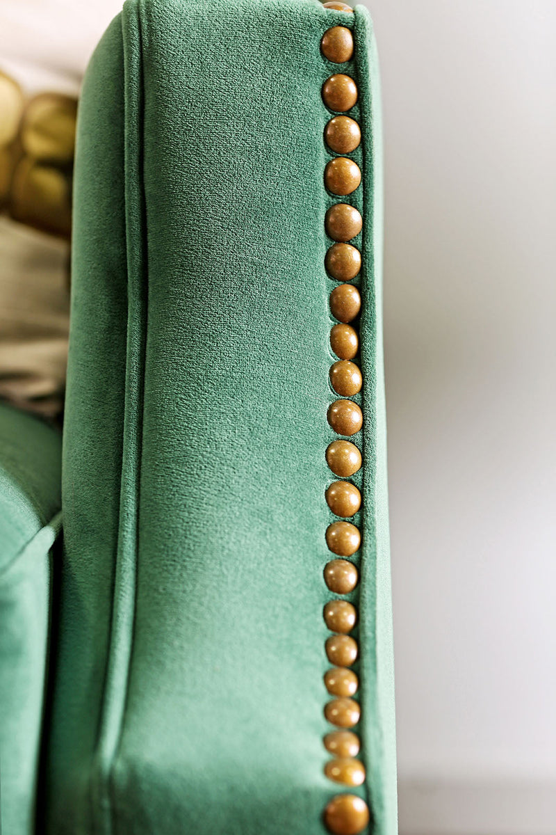 Verdante Emerald Green/Gold Sofa