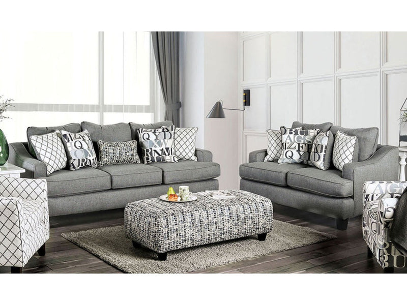 Verne Bluish Gray Sofa & Loveseat