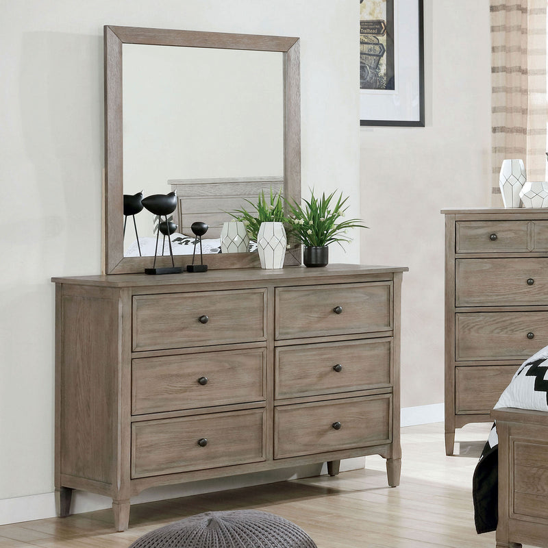 Vevey Wire-Brushed Warm Gray 4 Pc. Full Bedroom Set