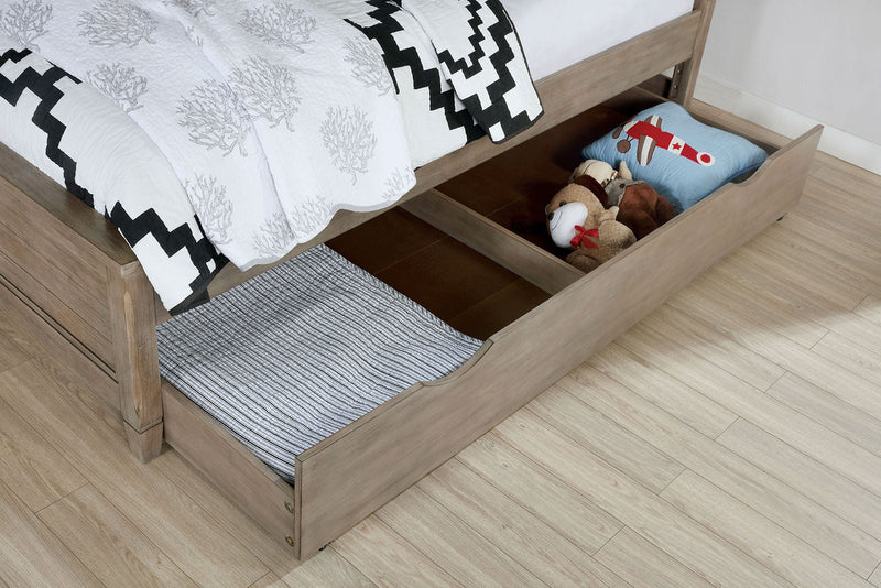Vevey Wire-Brushed Warm Gray 4 Pc. Twin Bedroom Set