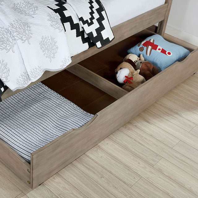 Vevey Wire-Brushed Warm Gray Full Bed