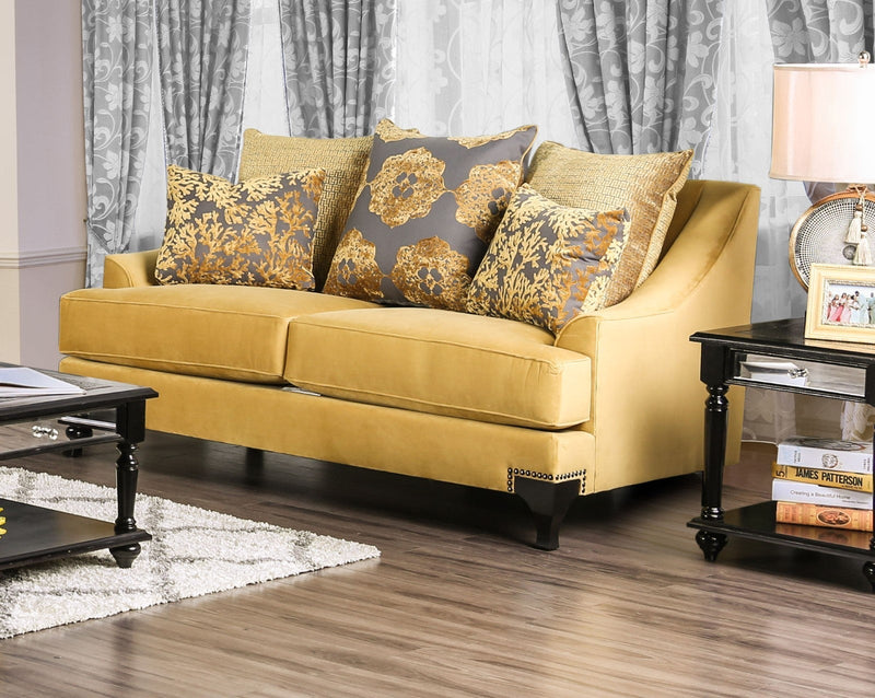 Viscontti Gold/Gray Sofa & Loveseat