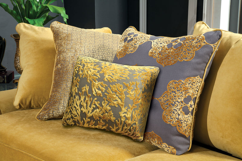 Viscontti Gold/Gray Sofa & Loveseat