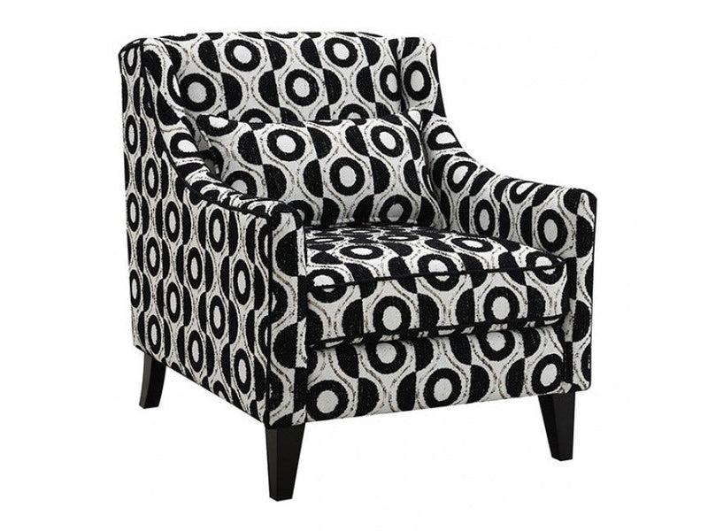 Viviani White/Black Accent Chair