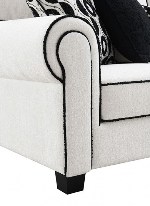 Viviani White Loveseat