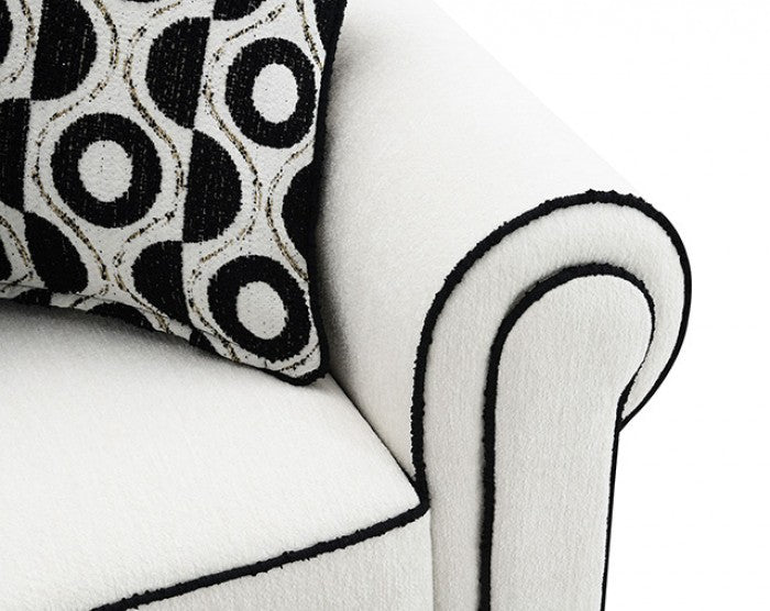 Viviani White Loveseat