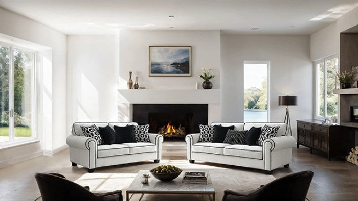 Viviani White Loveseat