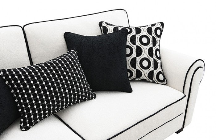 Viviani White Upholstery Living Room Set